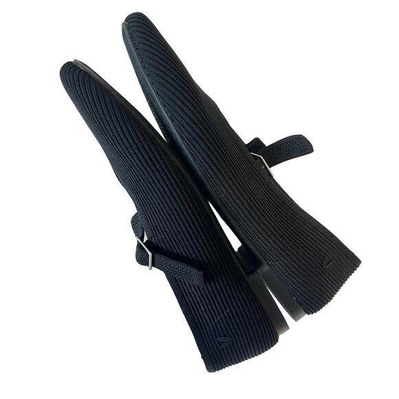 Vivaia Margot Mary Jane Flats Black Square Toe Eco Knit Size 42 US Women 10.5 - Picture 10 of 10